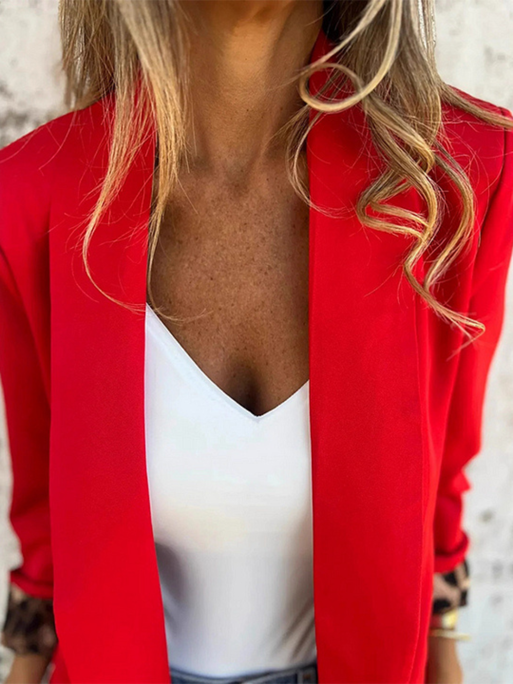 Blazer con forro estampado animal print
