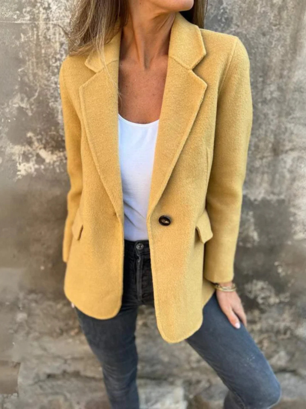 Blazer Madeleine Corte Elegante en Lana Sintética