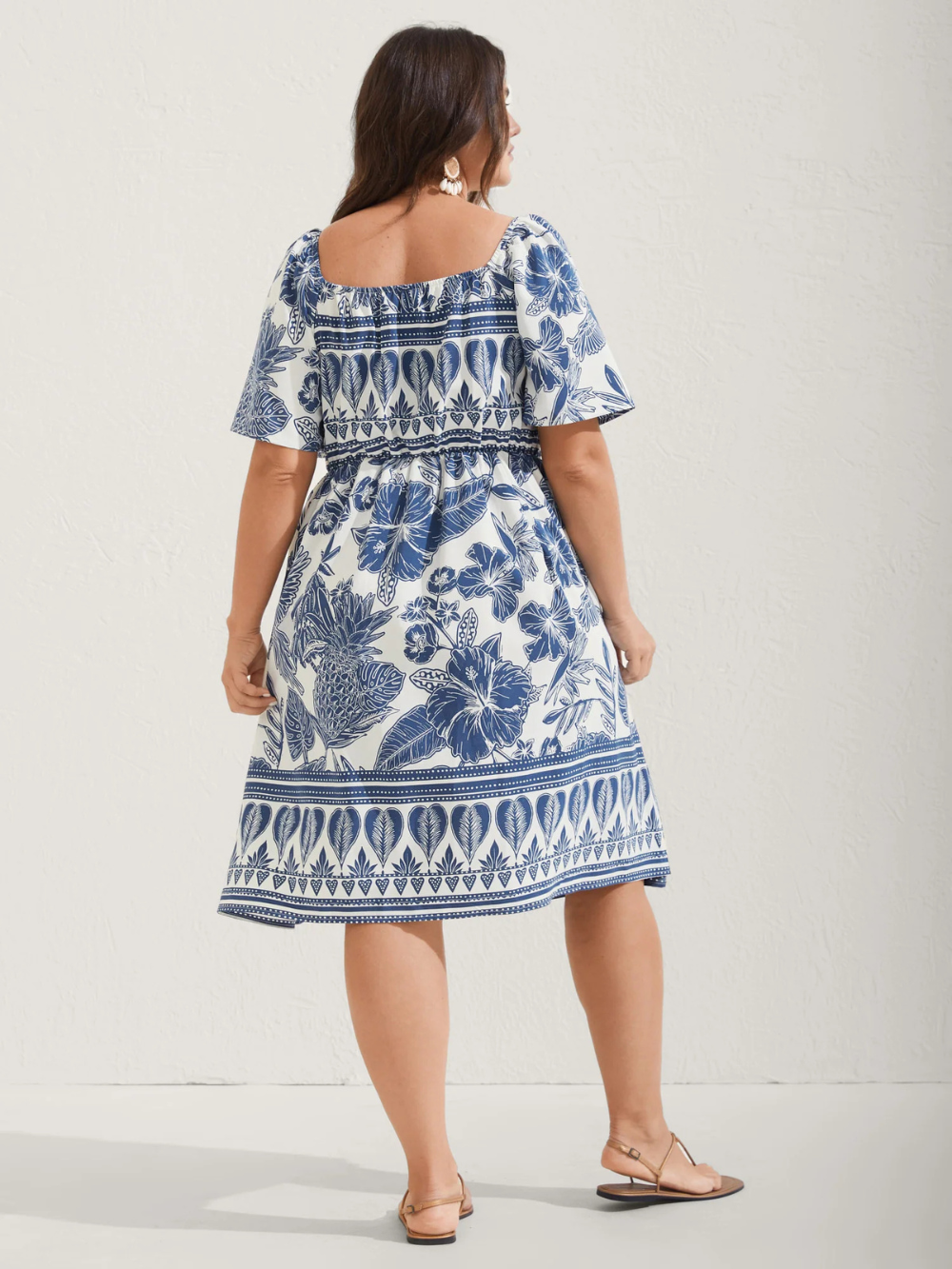 Vestido Midi Estampado Boho con corte entallado