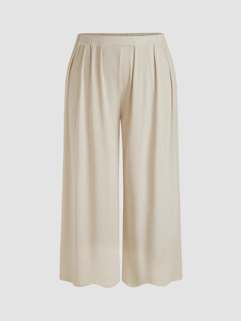 Pantalón Amalia de pierna ancha y tejido elástico