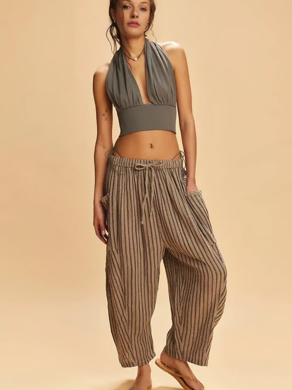 Pantalón Quinn suelto a Rayas