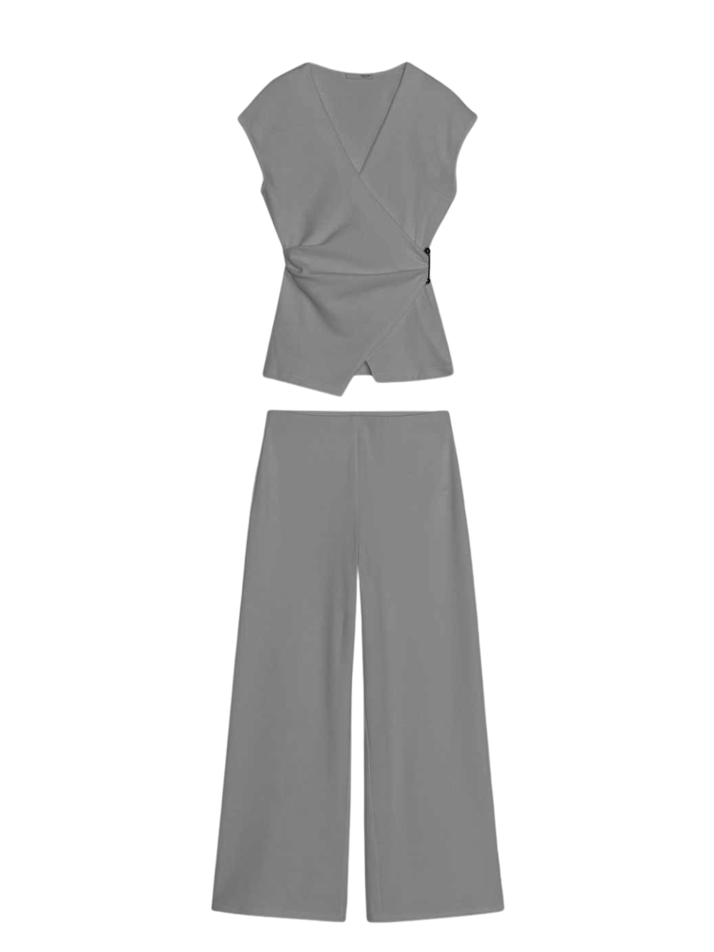 Conjunto Palmira de top asimétrico y pantalón fluido