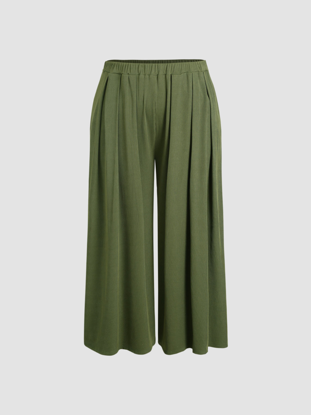 Pantalón Amalia de pierna ancha y tejido elástico