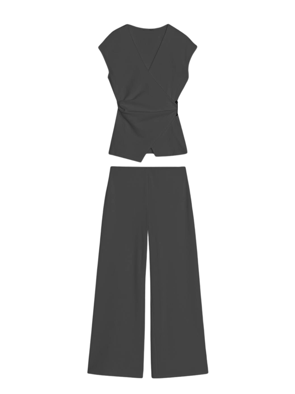 Conjunto Palmira de top asimétrico y pantalón fluido