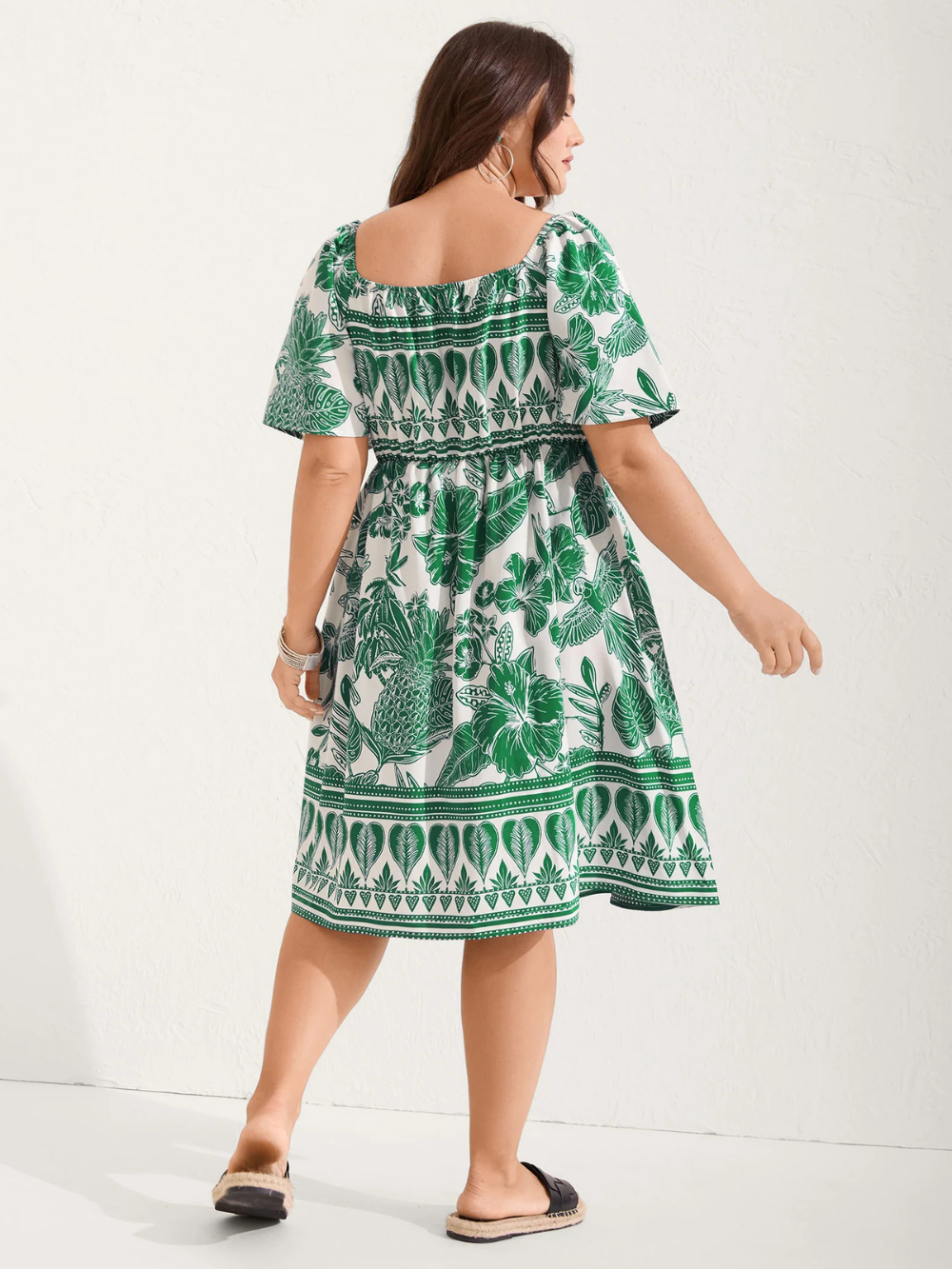 Vestido Midi Estampado Boho con corte entallado