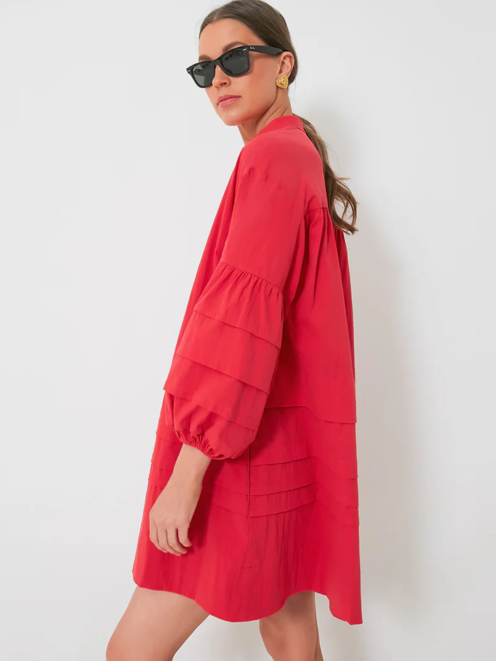 Vestido Chelsea con volantes en mangas y bajo