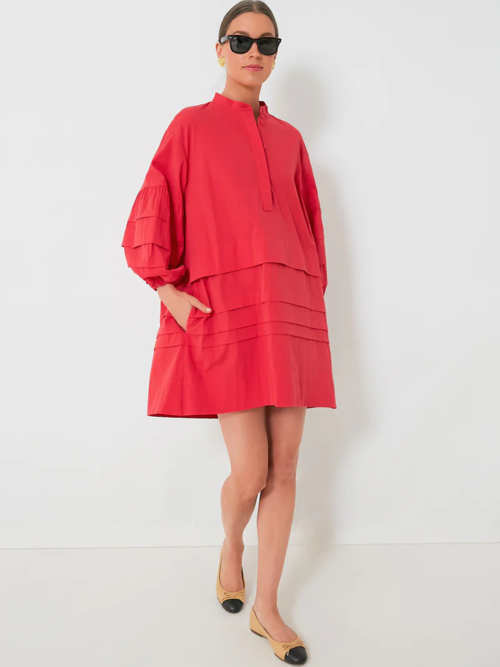Vestido Chelsea con volantes en mangas y bajo