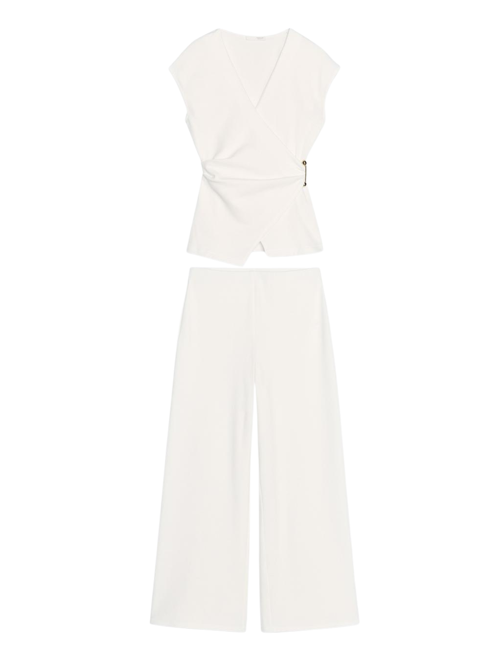 Conjunto Palmira de top asimétrico y pantalón fluido