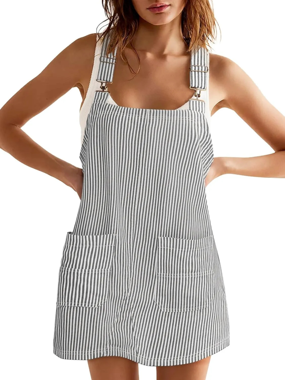 Vestido Peto Denim Summer Rayas