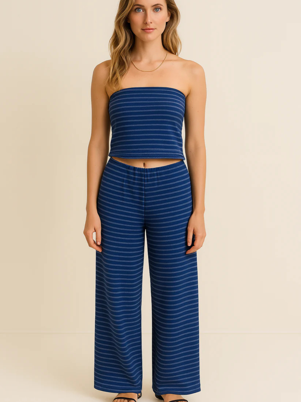Conjunto verano casual a rayas