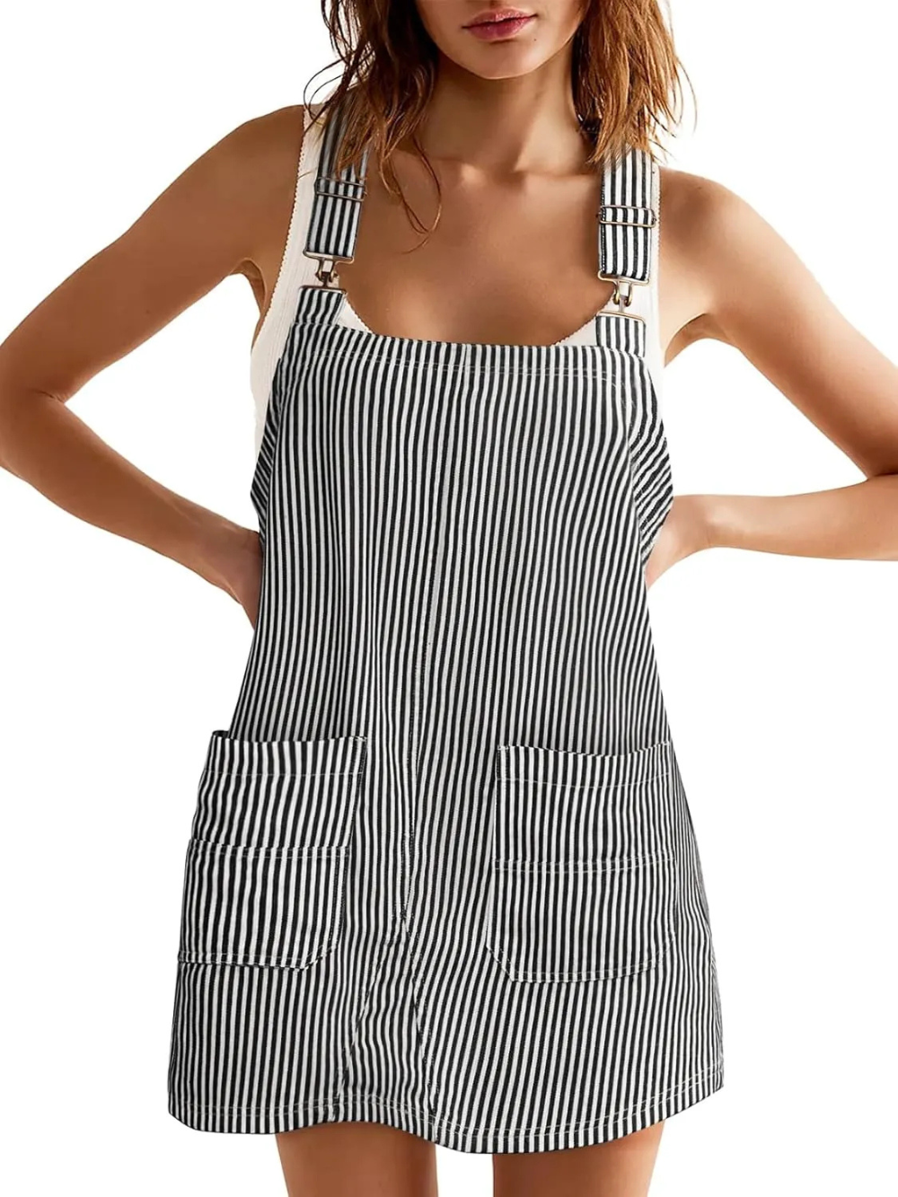 Vestido Peto Denim Summer Rayas