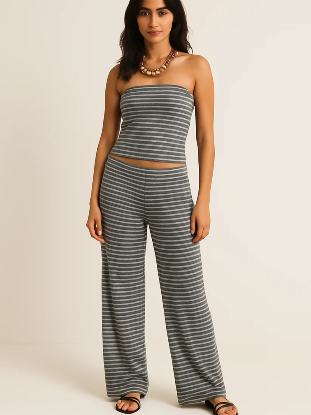 Conjunto verano casual a rayas