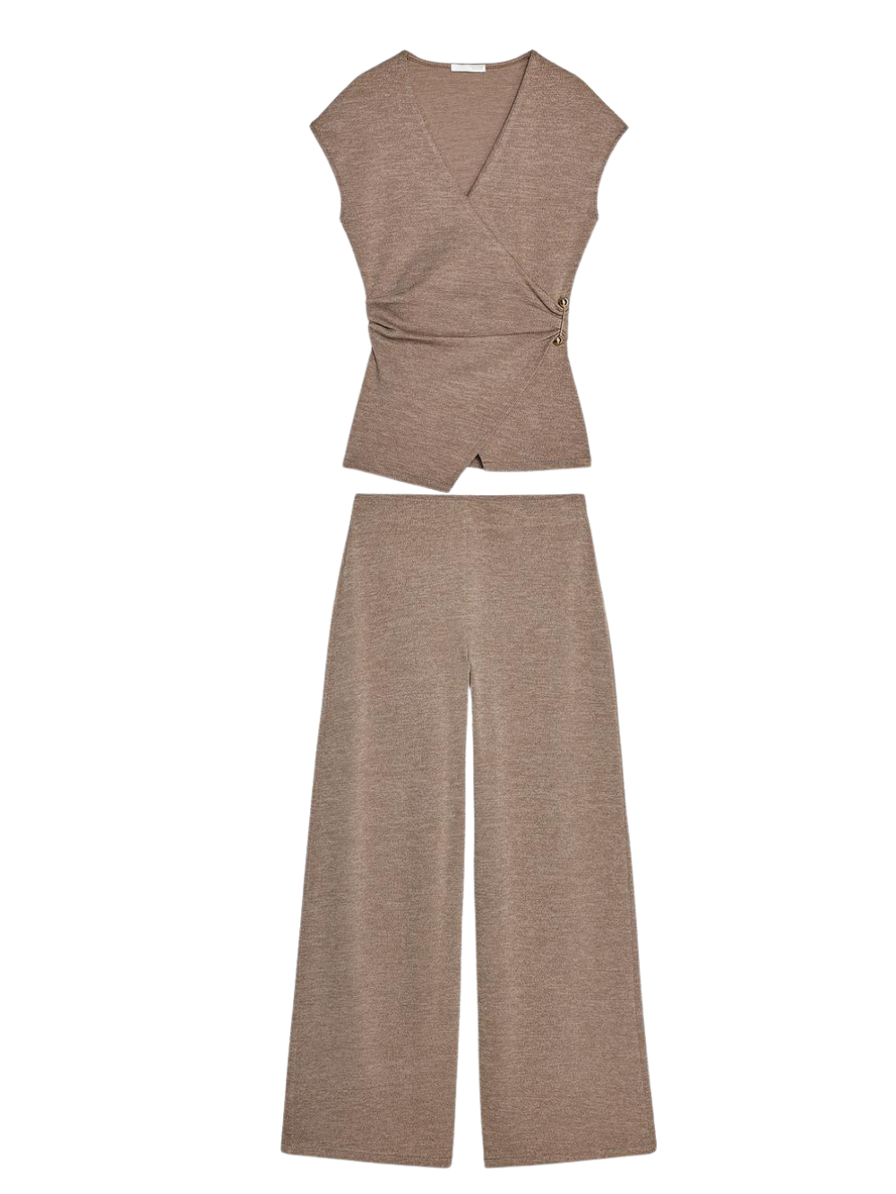 Conjunto Palmira de top asimétrico y pantalón fluido