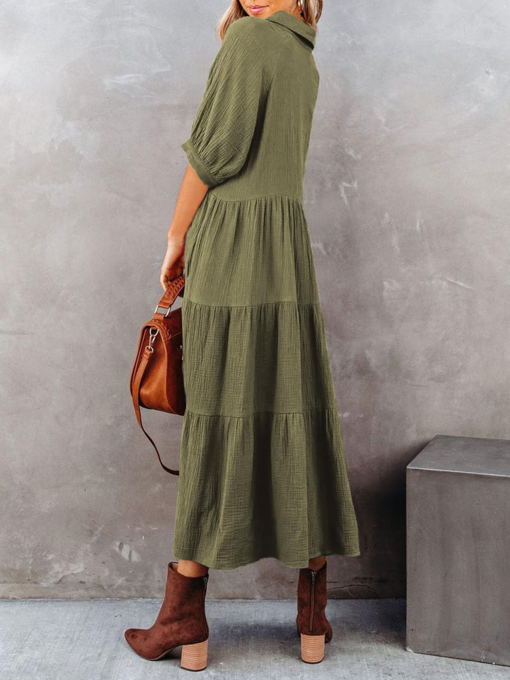 Vestido Carmela con bolsillos y corte fluido