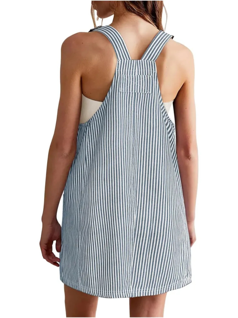 Vestido Peto Denim Summer Rayas