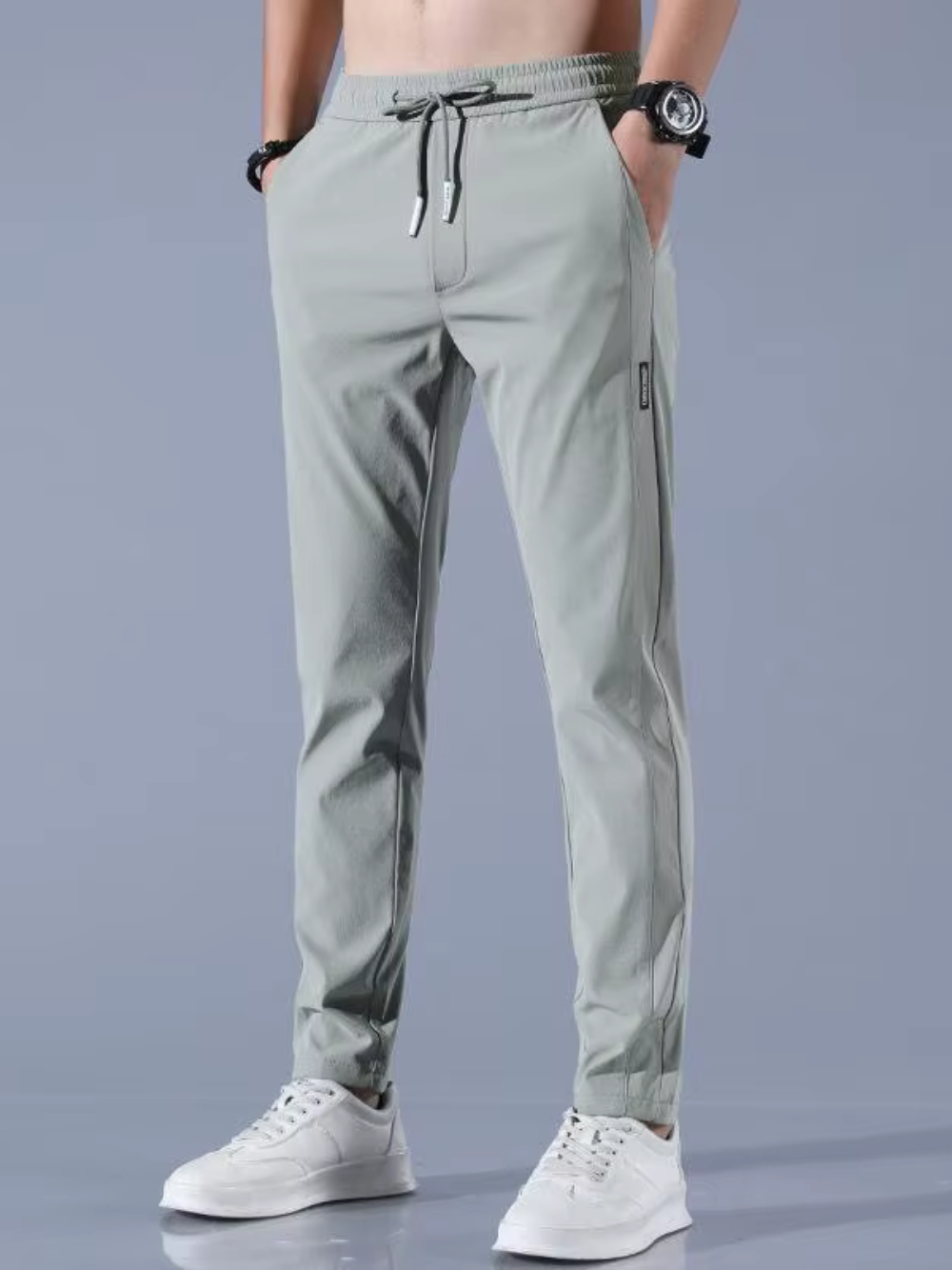 Pantalón Jogger Stretch de tiro medio