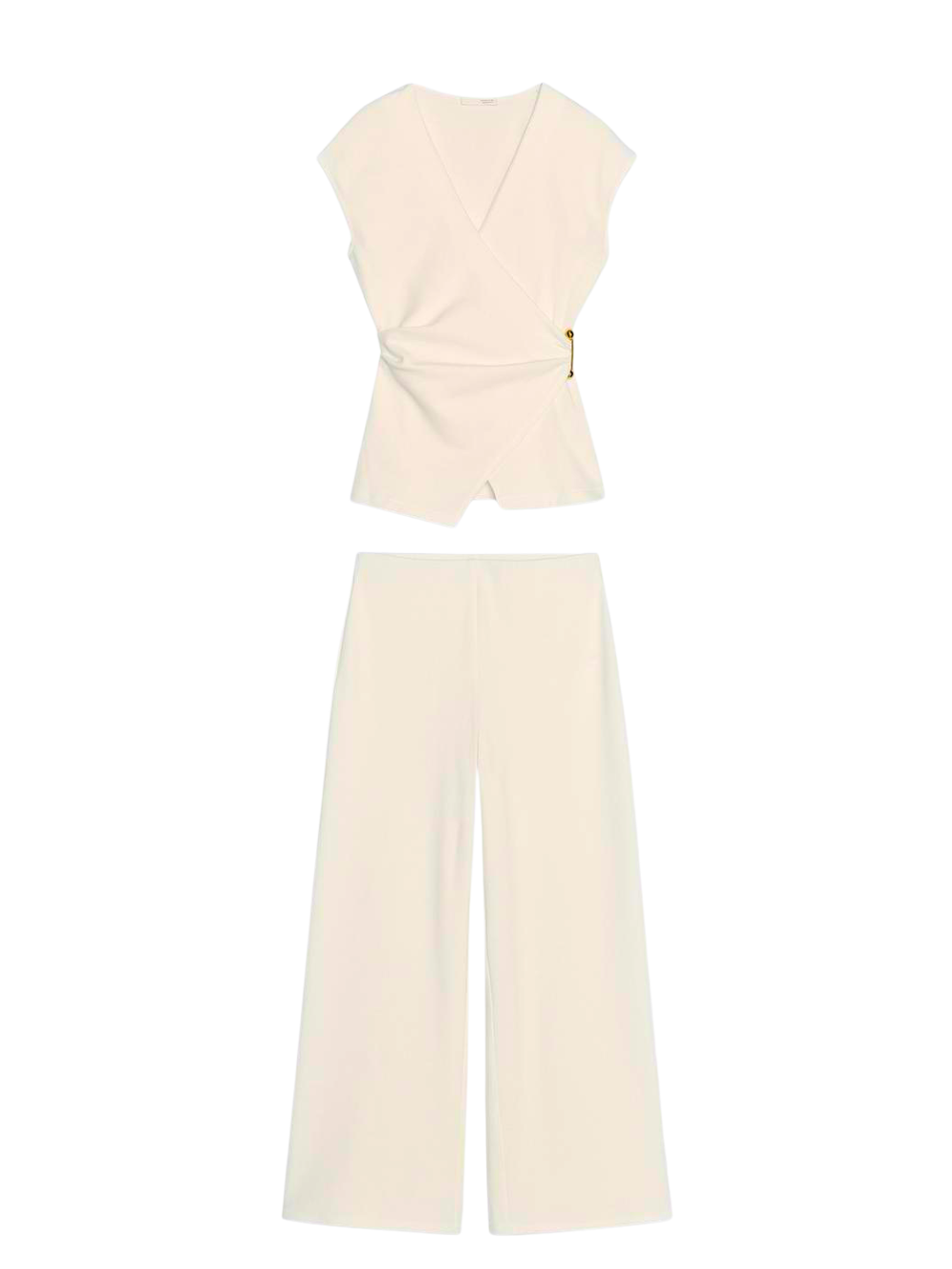 Conjunto Palmira de top asimétrico y pantalón fluido