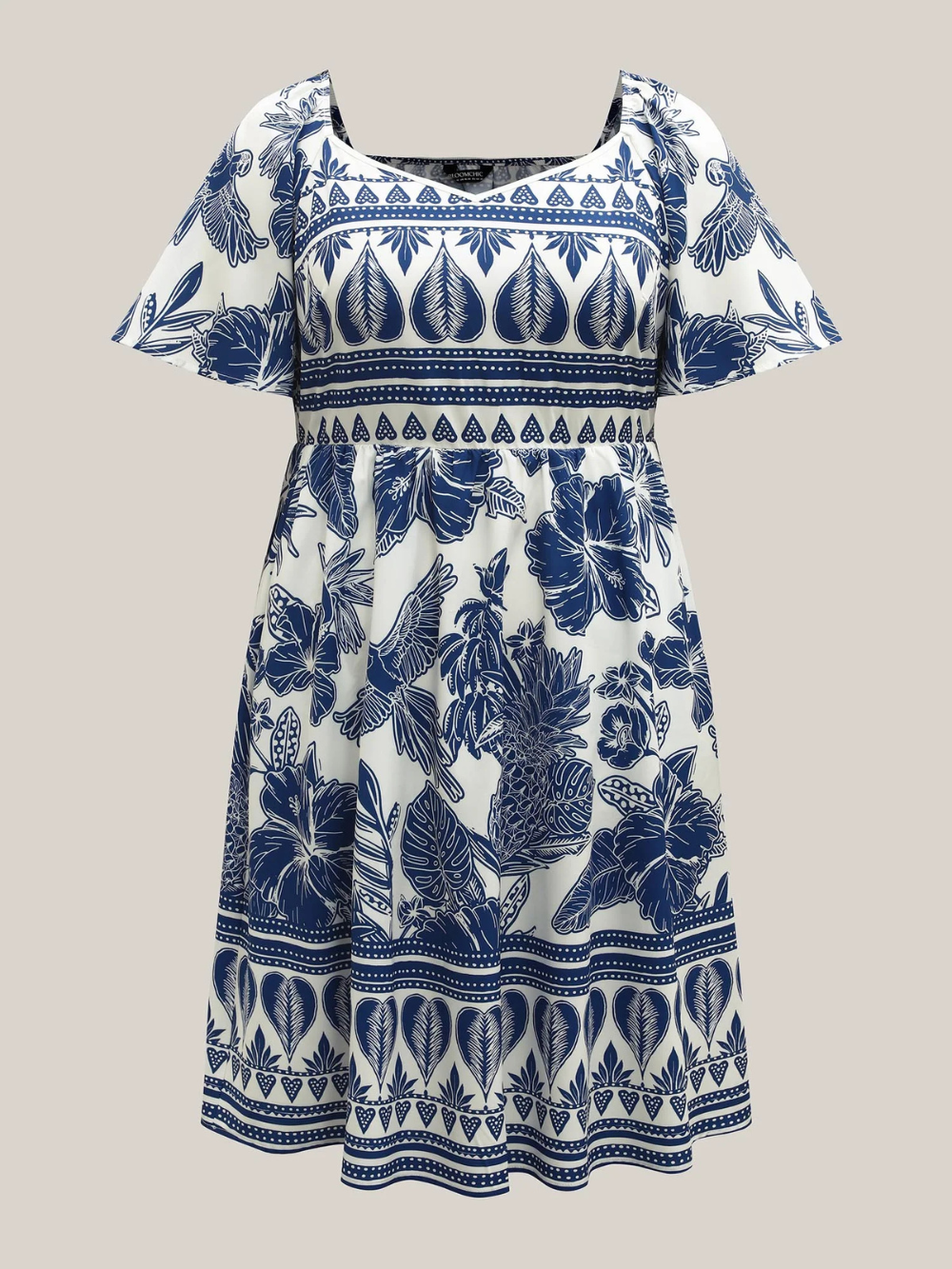 Vestido Midi Estampado Boho con corte entallado