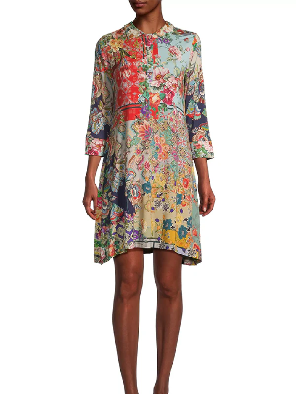 Vestido Camisero Collage Floral