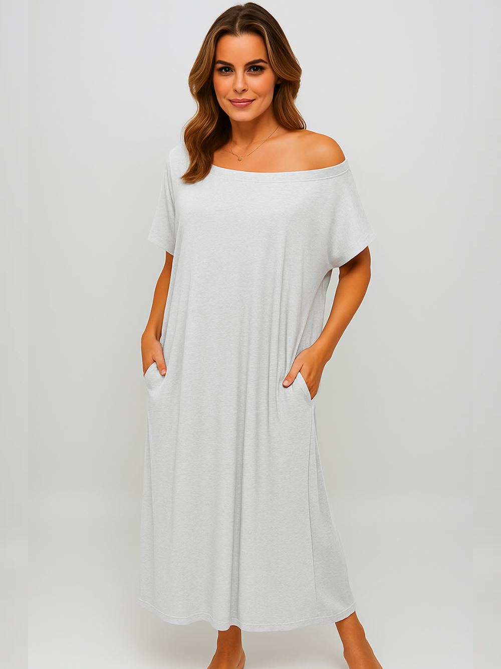 Vestido Nelida Estampado con escote en V