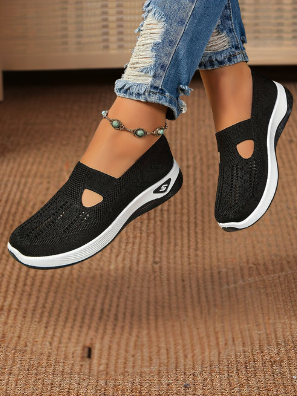 Zapatillas deportivas Alicia de punto con suela elevada