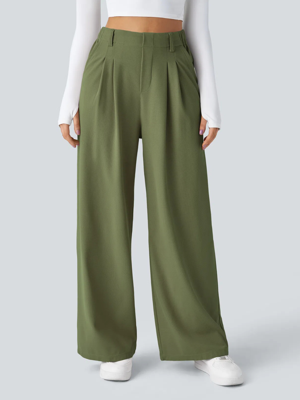 Pantalón Palazzo Elástico con Bolsillos