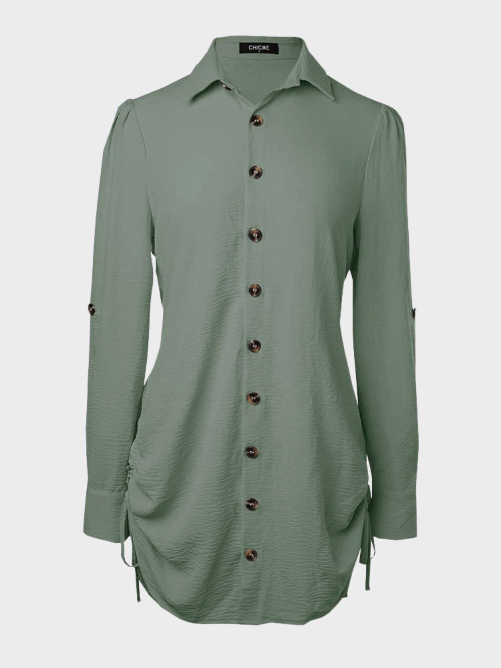Vestido Camisero con Cordón Ajustable