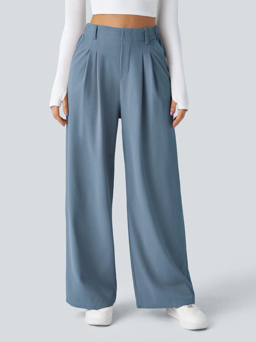 Pantalón Palazzo Elástico con Bolsillos