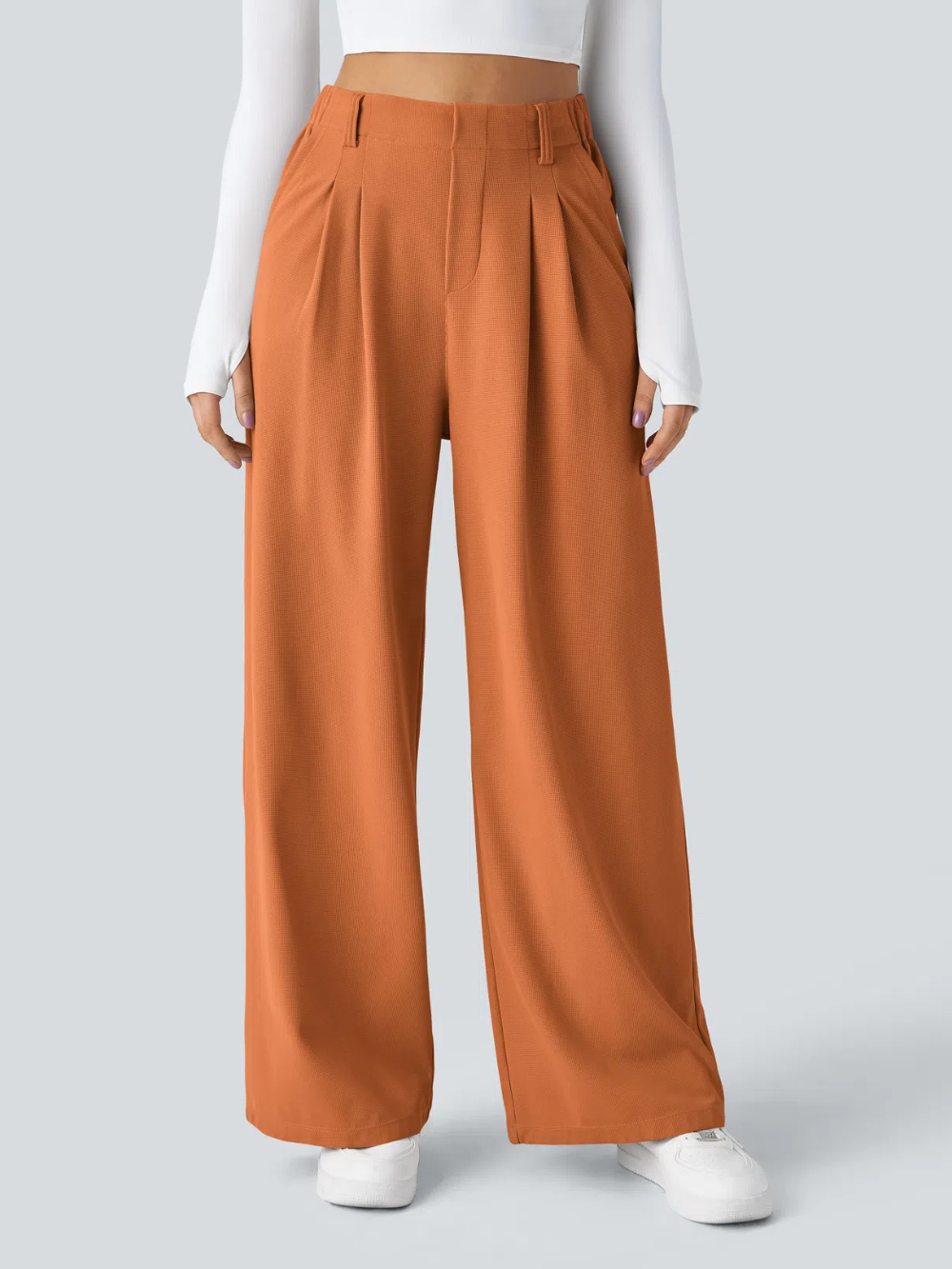 Pantalón Palazzo Elástico con Bolsillos