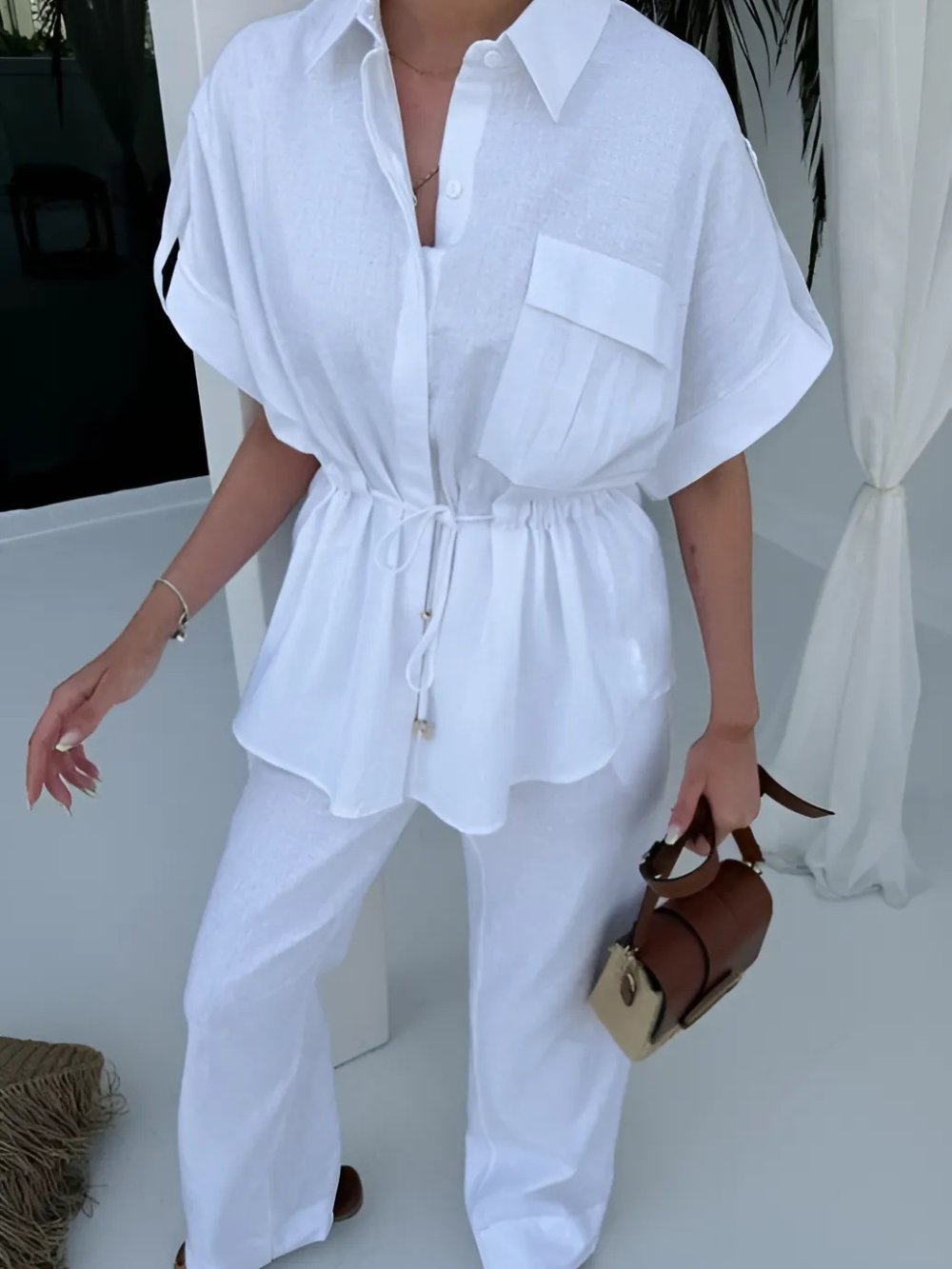 Conjunto Cargo De Lino