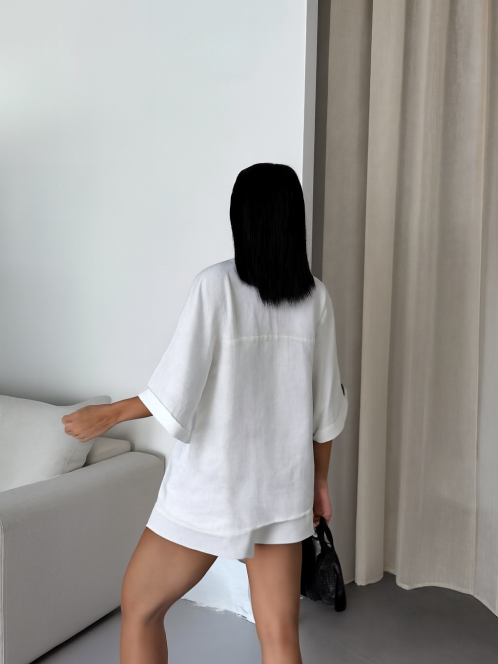 Conjunto Verano Blusa y Shorts de Lino