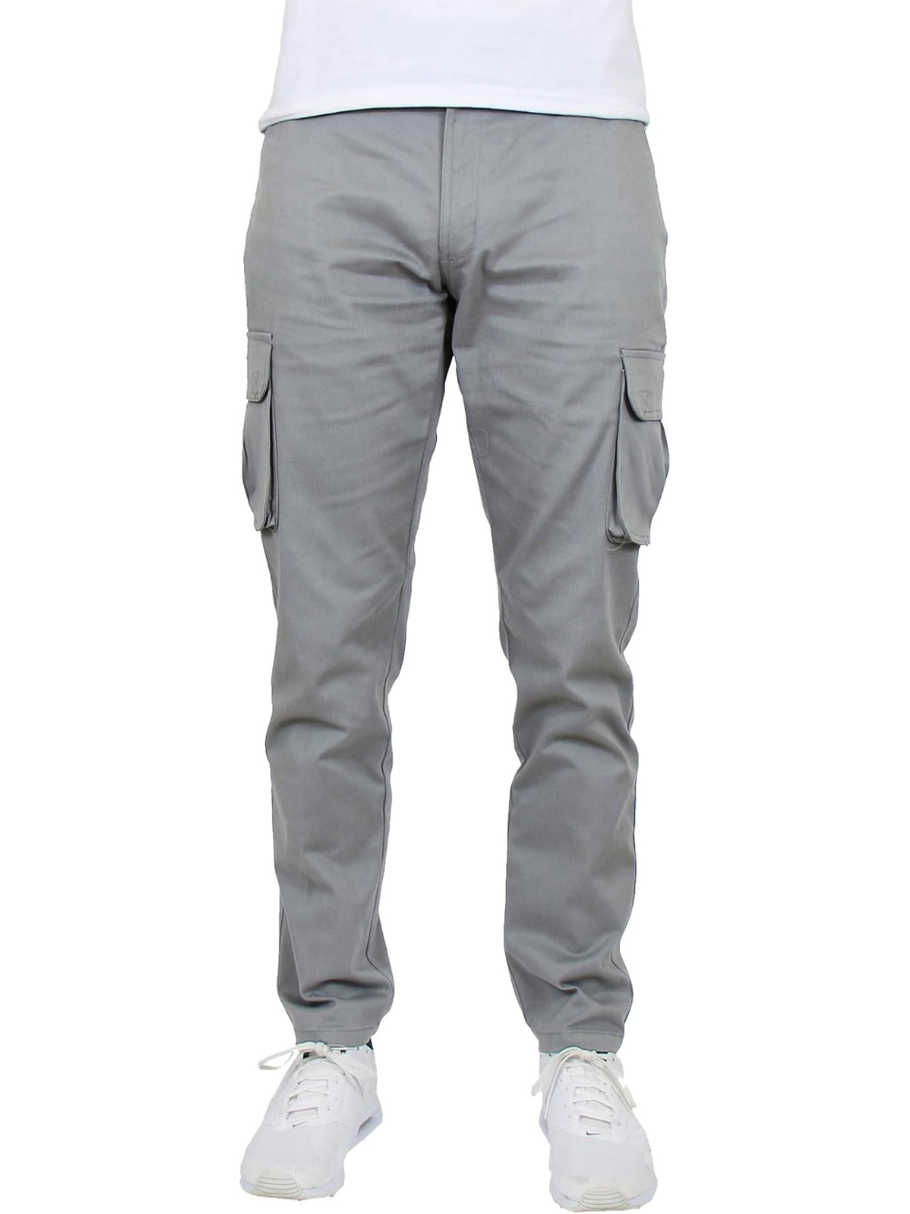 Pantalón cargo elástico de hombre con bolsillos laterales