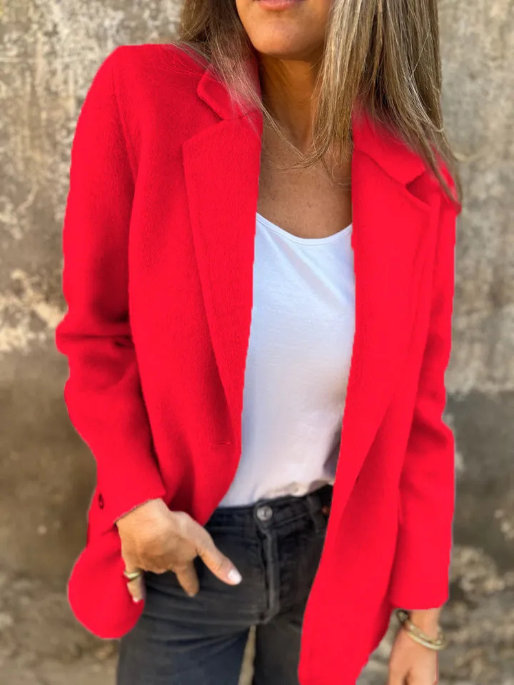 Blazer Madeleine Corte Elegante en Lana Sintética