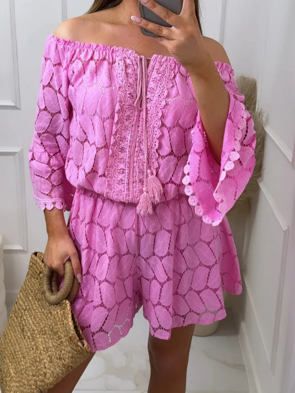 Conjunto Camisero de Encaje