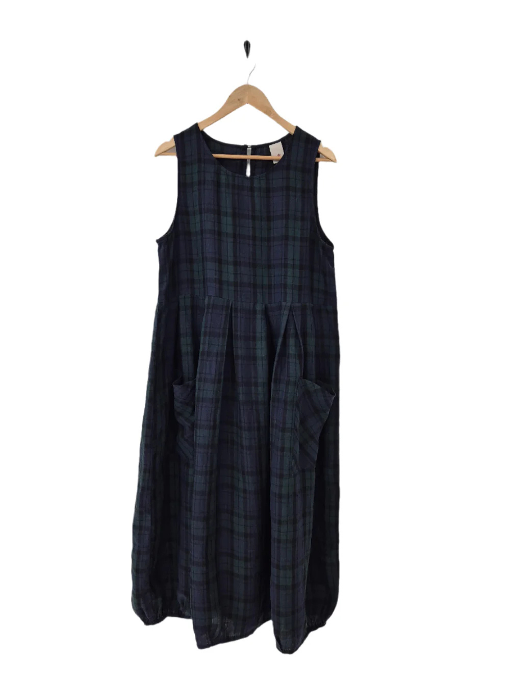 Vestido de lino francés con bolsillos