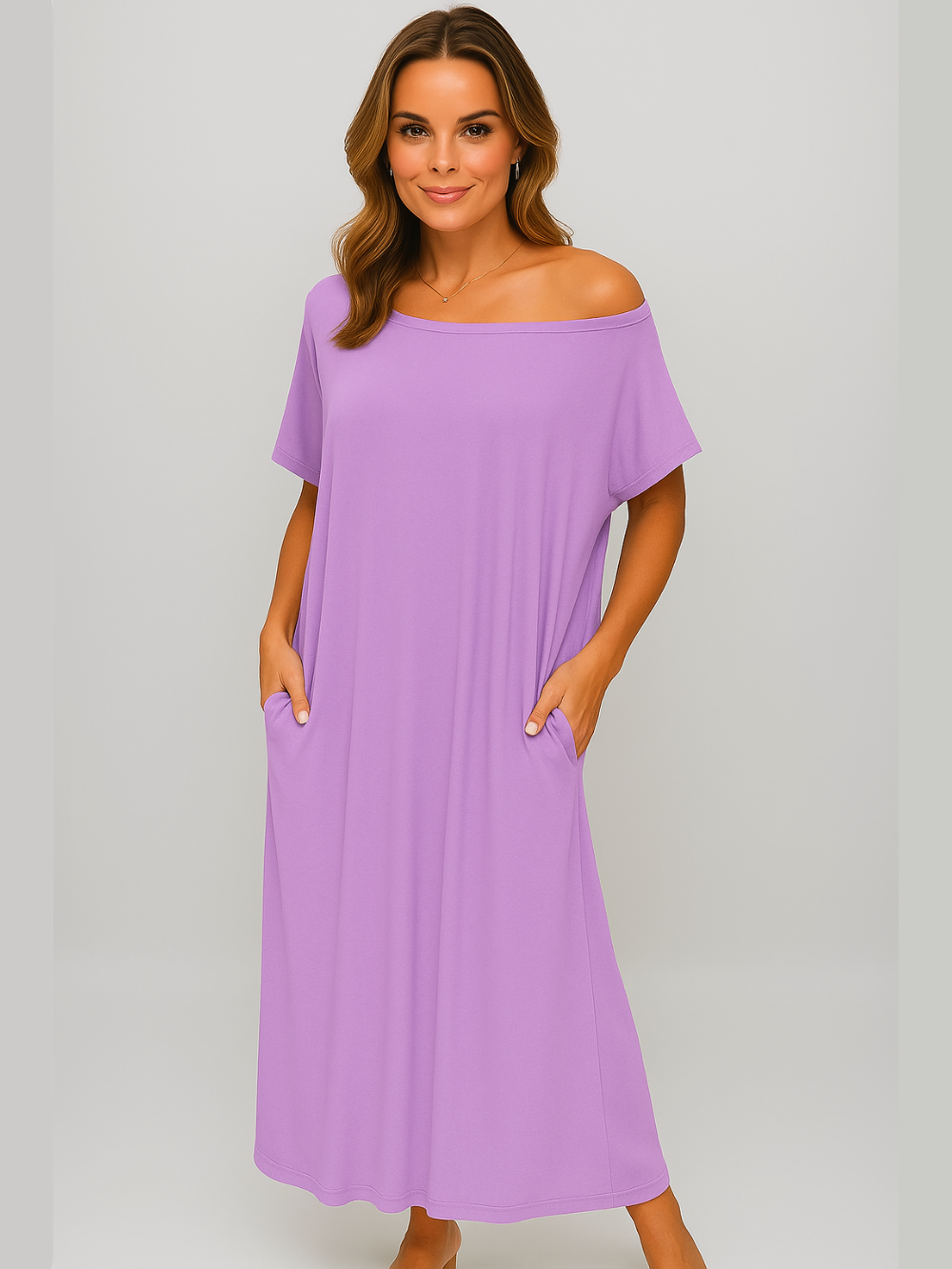 Vestido Nelida Estampado con escote en V