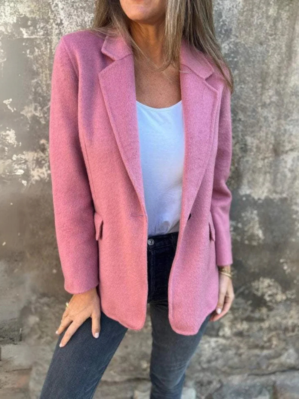 Blazer Madeleine Corte Elegante en Lana Sintética