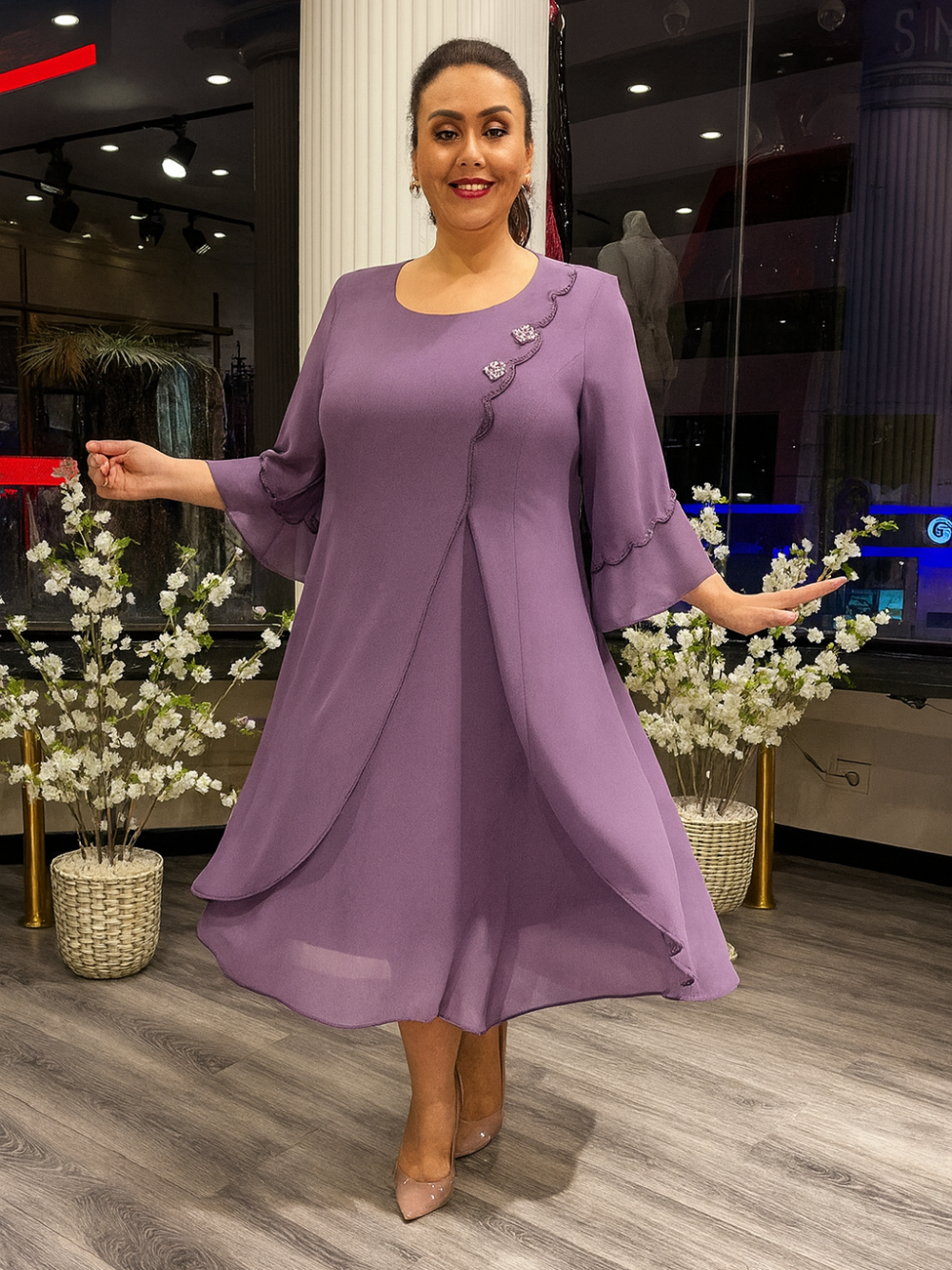 Vestido Baltimore Acabado en Capas