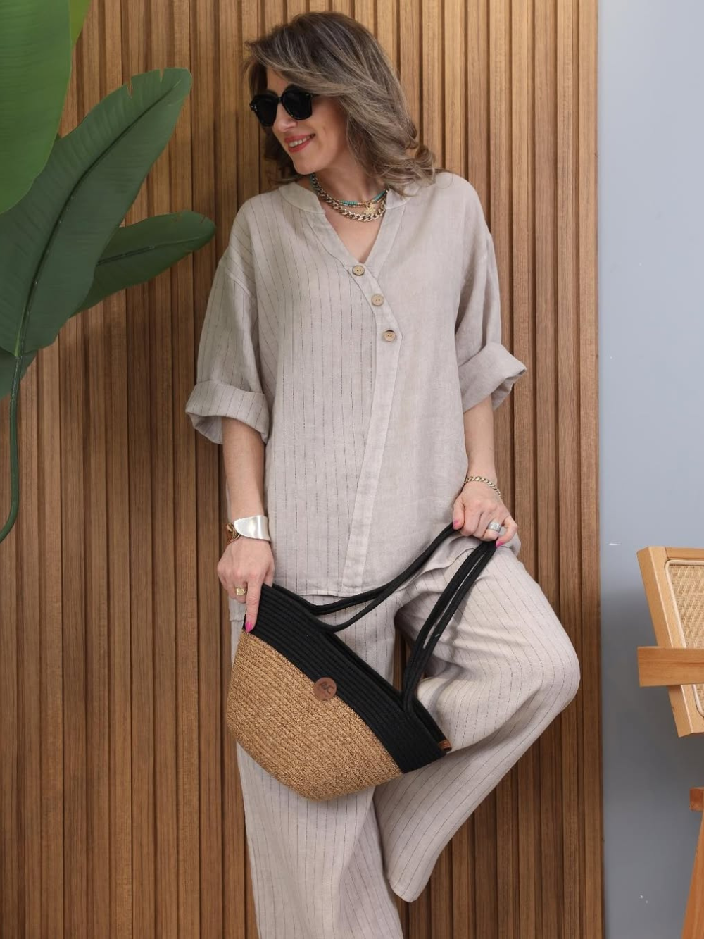 Conjunto Capri de Algodón y Lino