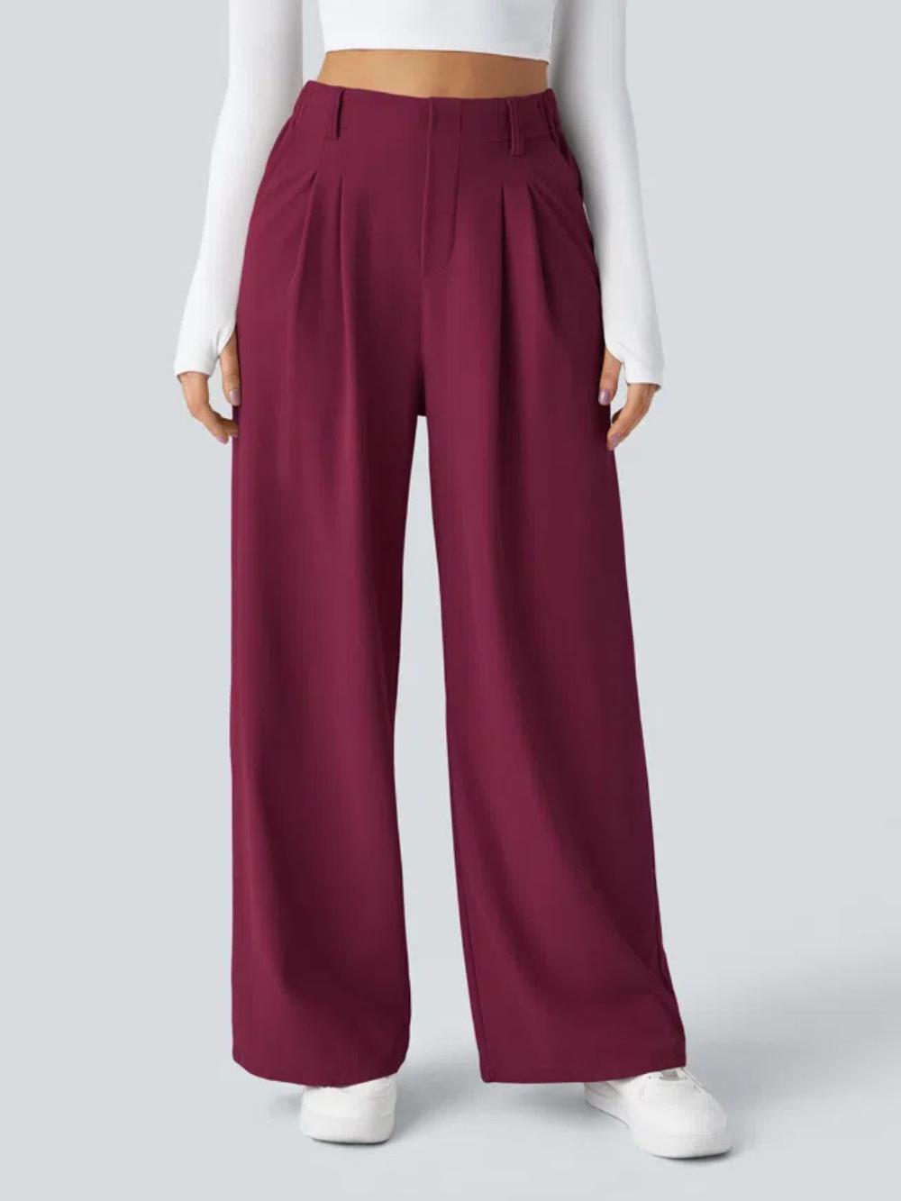 Pantalón Palazzo Elástico con Bolsillos