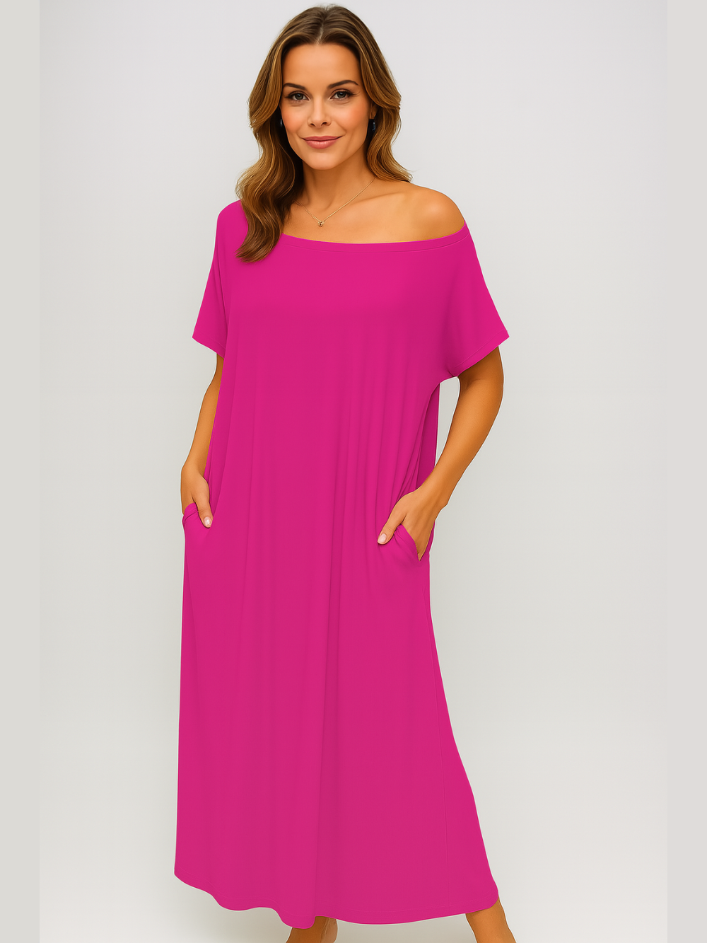 Vestido Nelida Estampado con escote en V