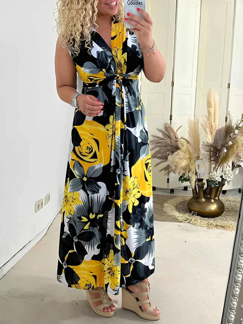 Vestido Largo Floral sin Mangas (Oferta 2X1)