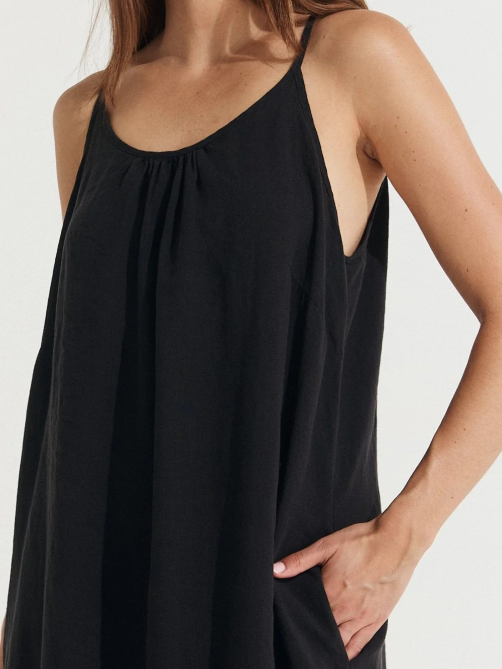 Vestido largo de lino Virginie con aberturas laterales