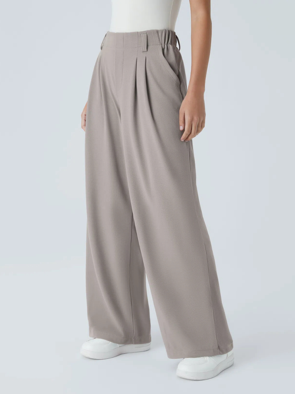 Pantalón Palazzo Elástico con Bolsillos