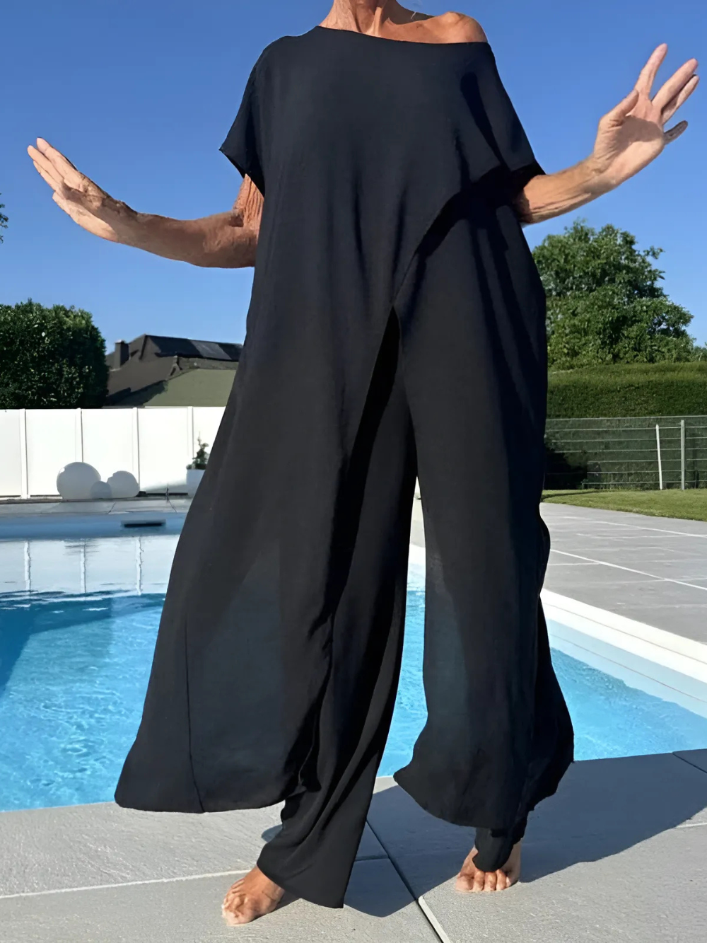Conjunto Largo Asimétrico Off-Shoulder
