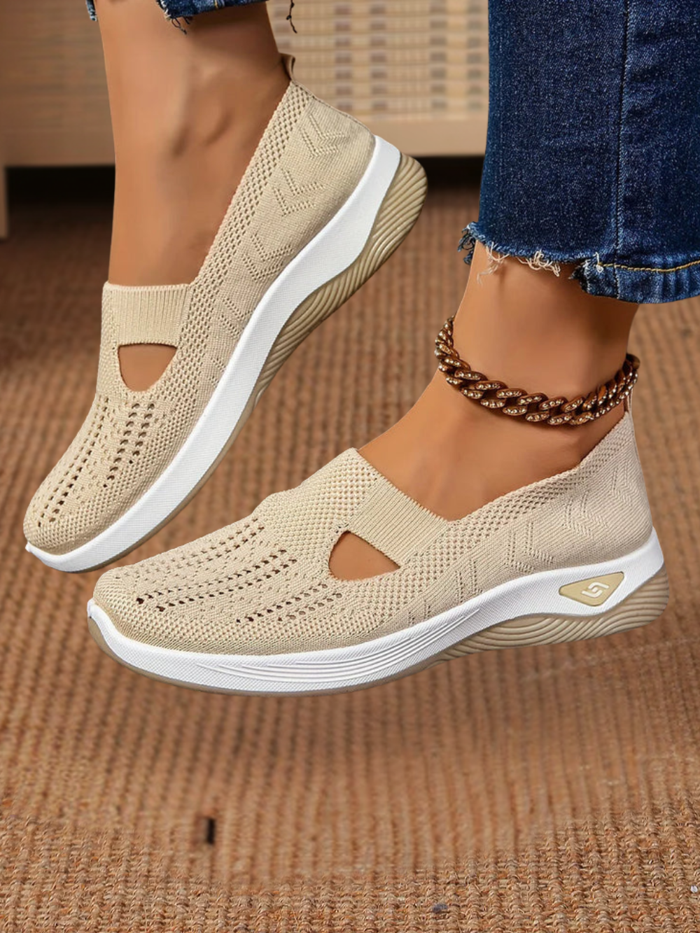 Zapatillas deportivas Alicia de punto con suela elevada