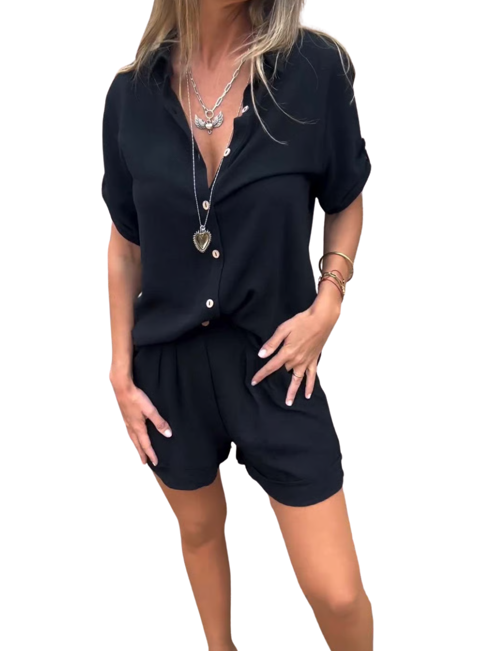 Conjunto Camisero de Algodón y Lino