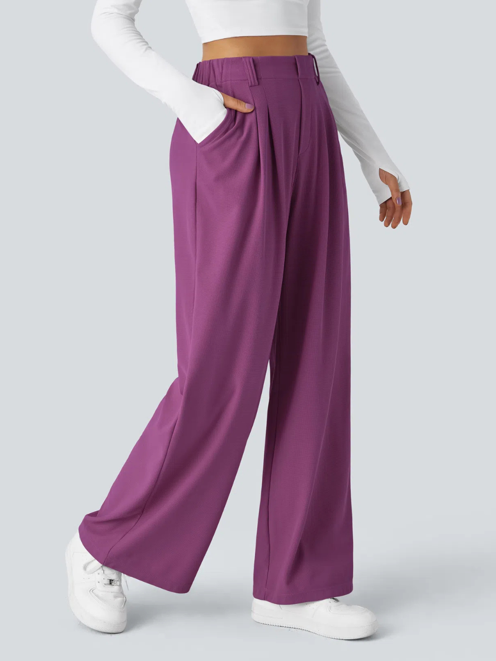Pantalón Palazzo Elástico con Bolsillos