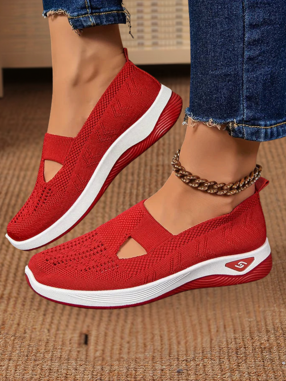 Zapatillas deportivas Alicia de punto con suela elevada