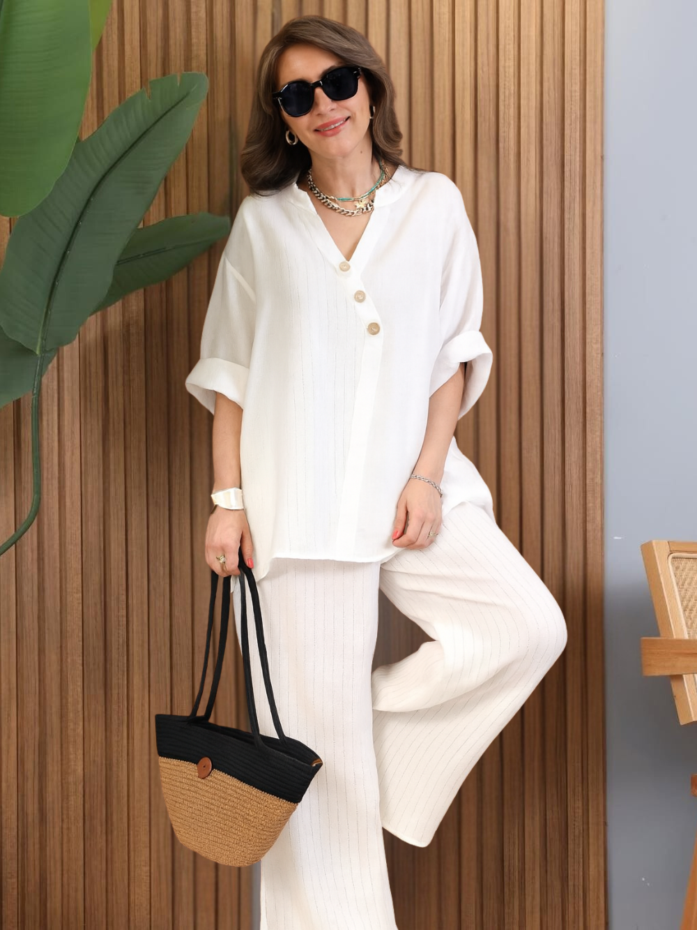 Conjunto Capri de Algodón y Lino